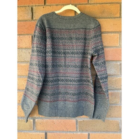 Burberry London Faire Isle Sweater‎ Extra Fine Merino Wool | Gray | Size Small - Picture 2 of 15